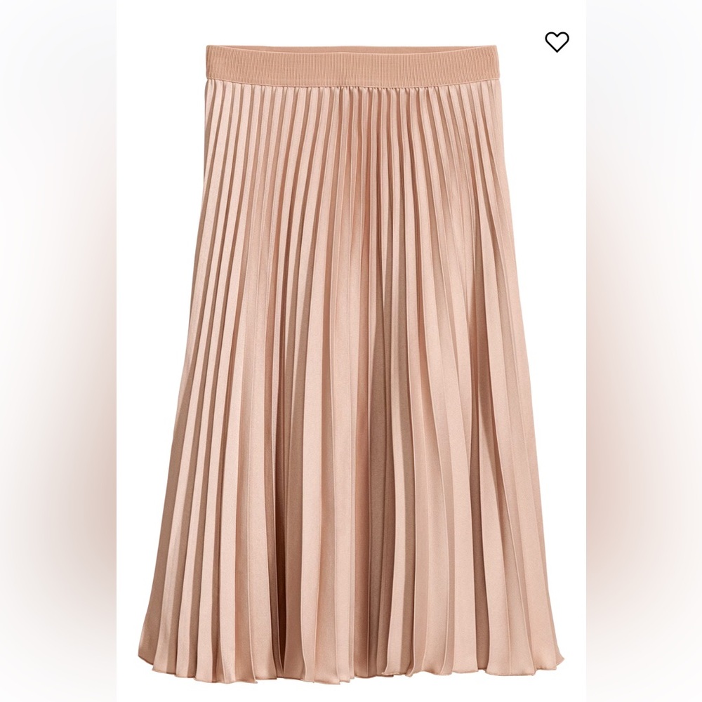 H&M Pleated Midi Skirt Sz 14